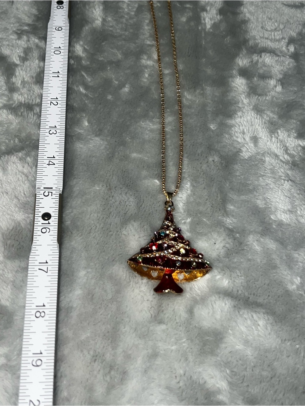 🎄 NWT Betsey Johnson Christmas Tree Statement Necklace - Picture 6 of 7